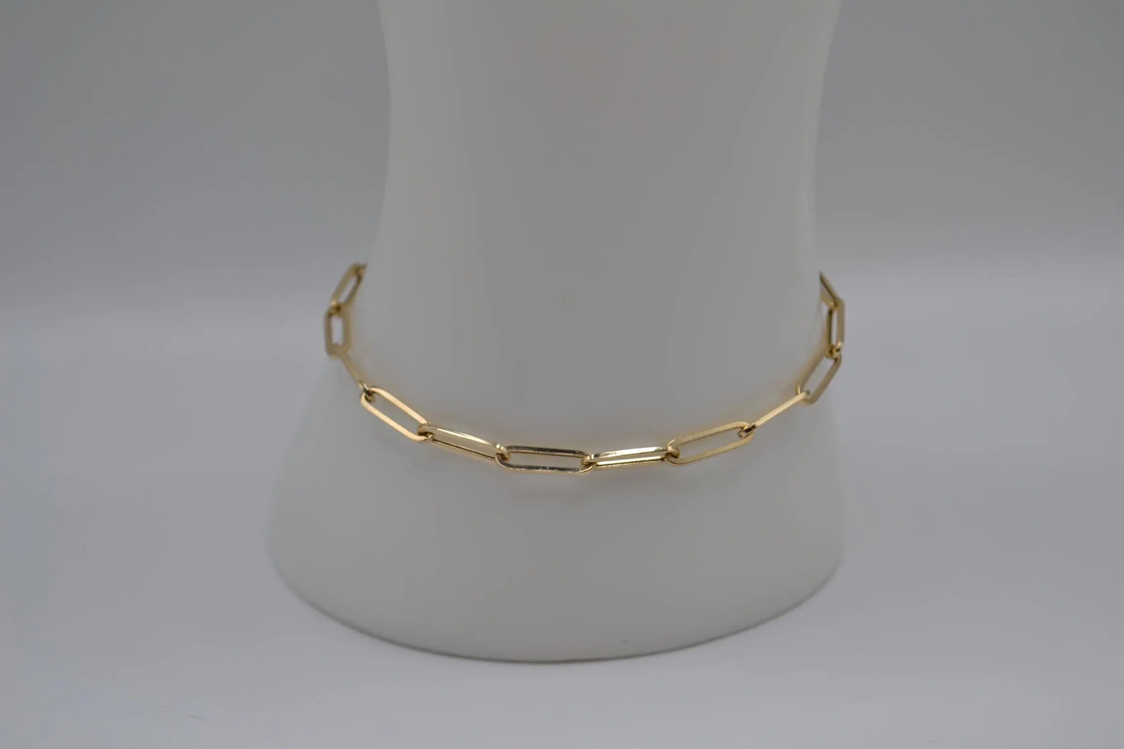 14KT Gold Paper Clip Bracelet - Altair Gold