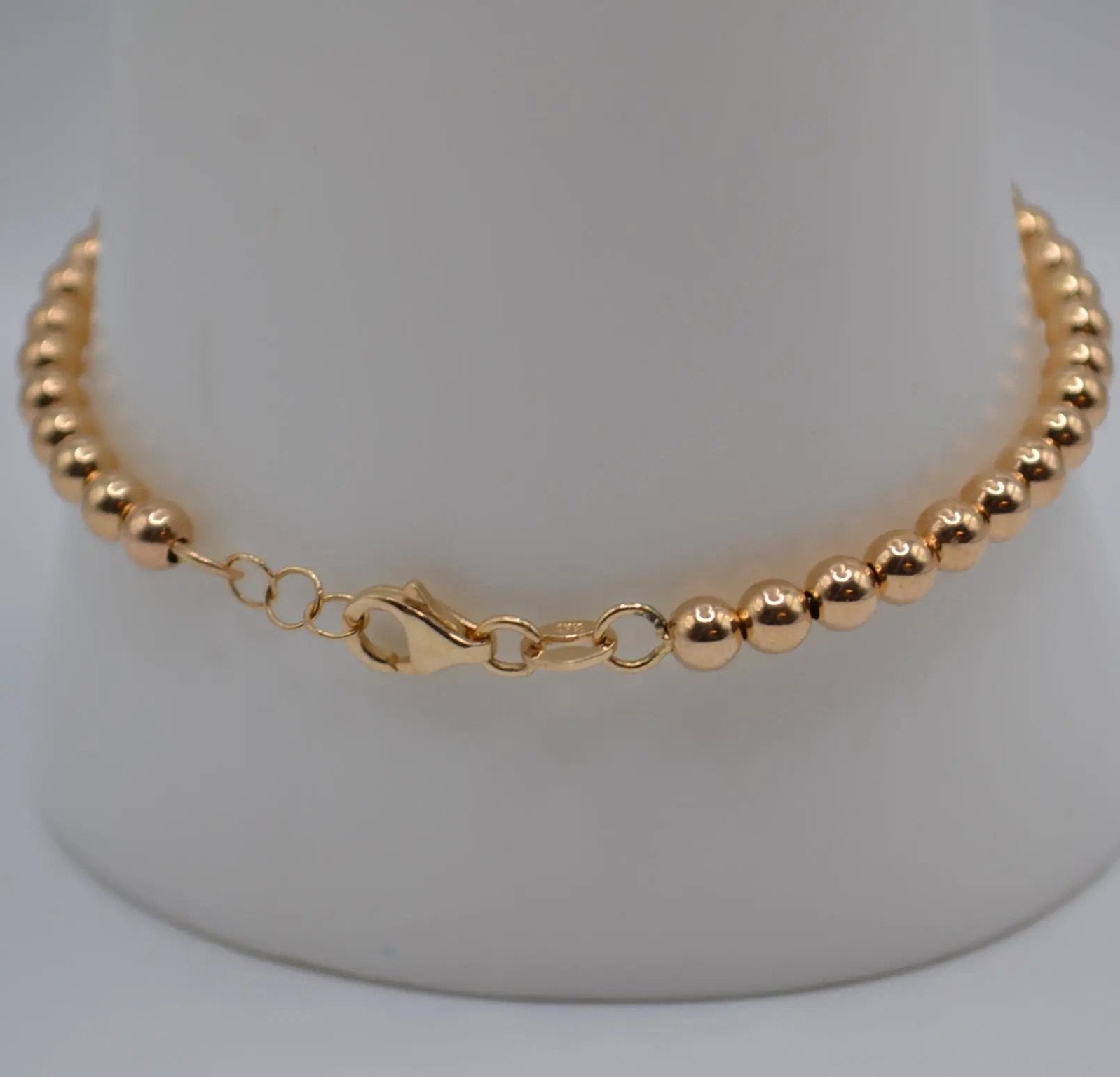 14KT Yellow Gold Hollow Bead Bracelet - Altair Gold