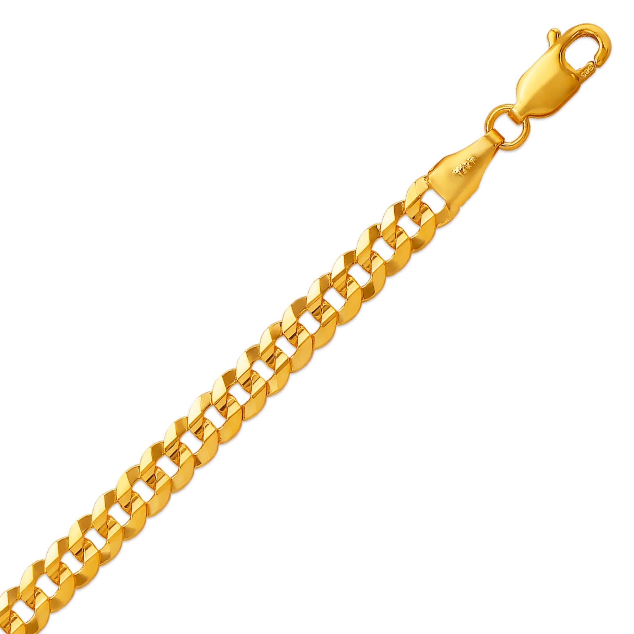 14K Gold Cuban Link Chain – 24" Solid Miami Curb Necklace, 3mm, Unisex