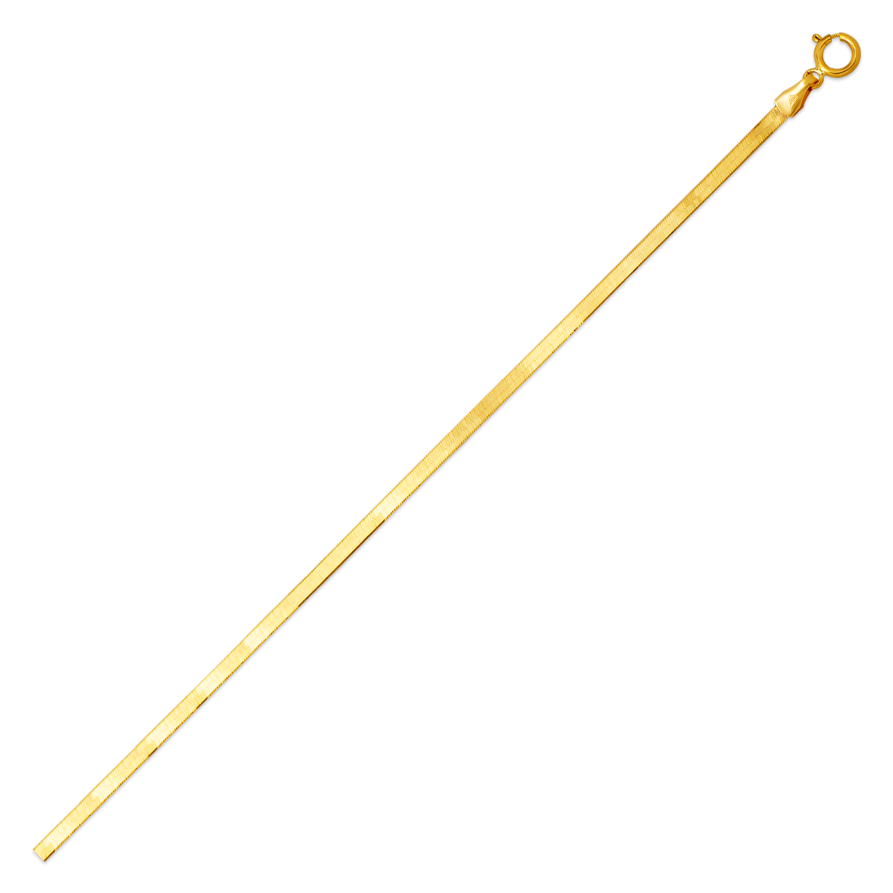 14K Solid Gold Dainty Herringbone Chain