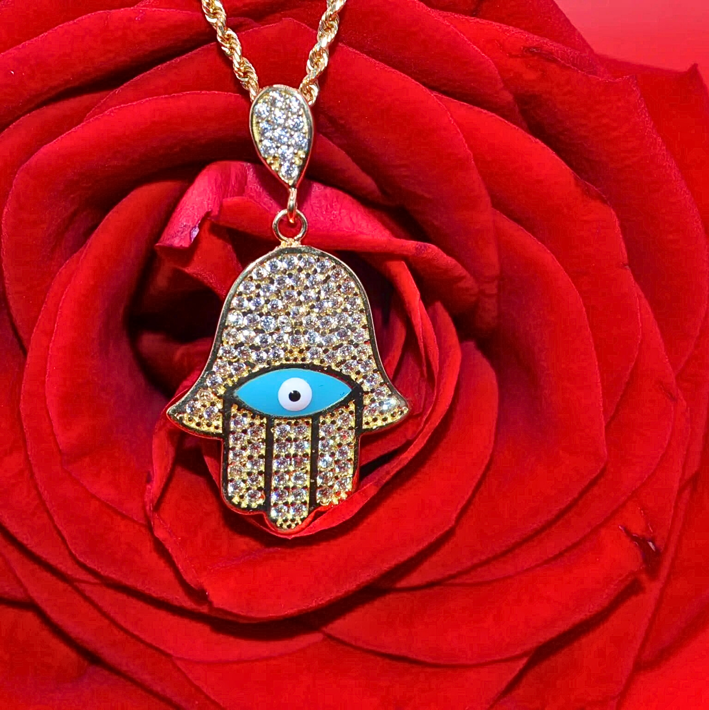 Evil Eye Hand Pendant