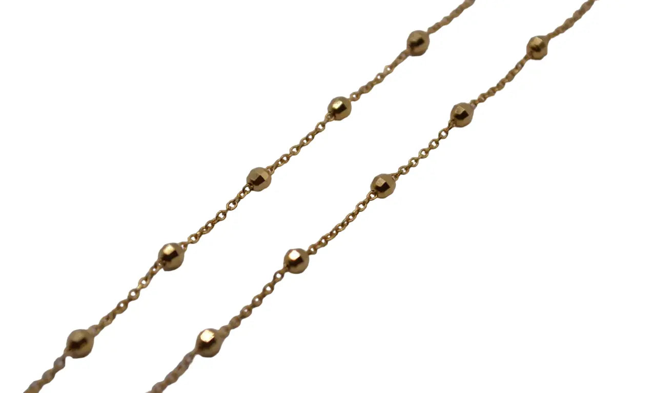 14KT Yellow Gold Stationed Bead Bracelet Altair Gold