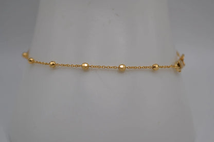 14KT Yellow Gold Stazione Bead Bracelet - Altair Gold