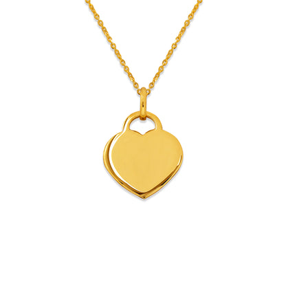 14K Solid Gold Heart Pendant