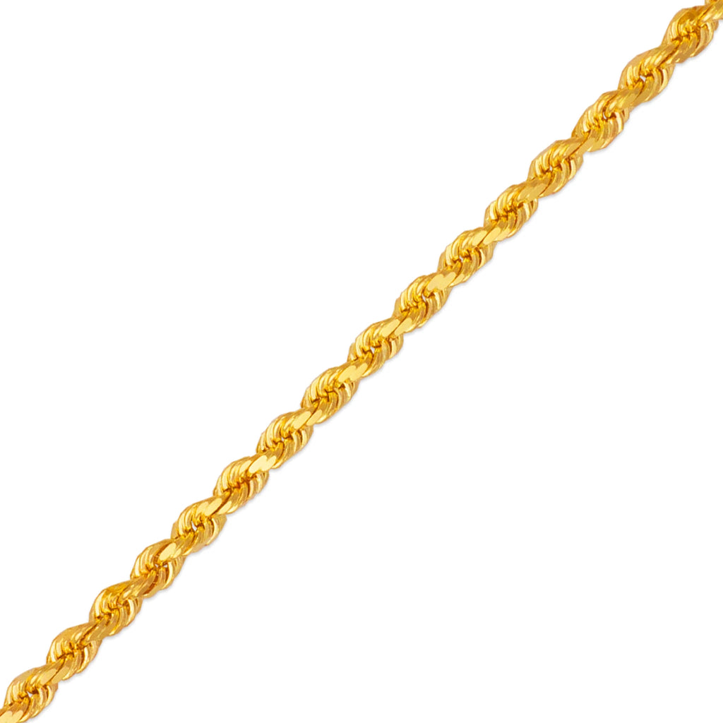 14K Gold Rope Chain – 18" Solid Yellow Gold, 4g Lightweight Unisex Necklace