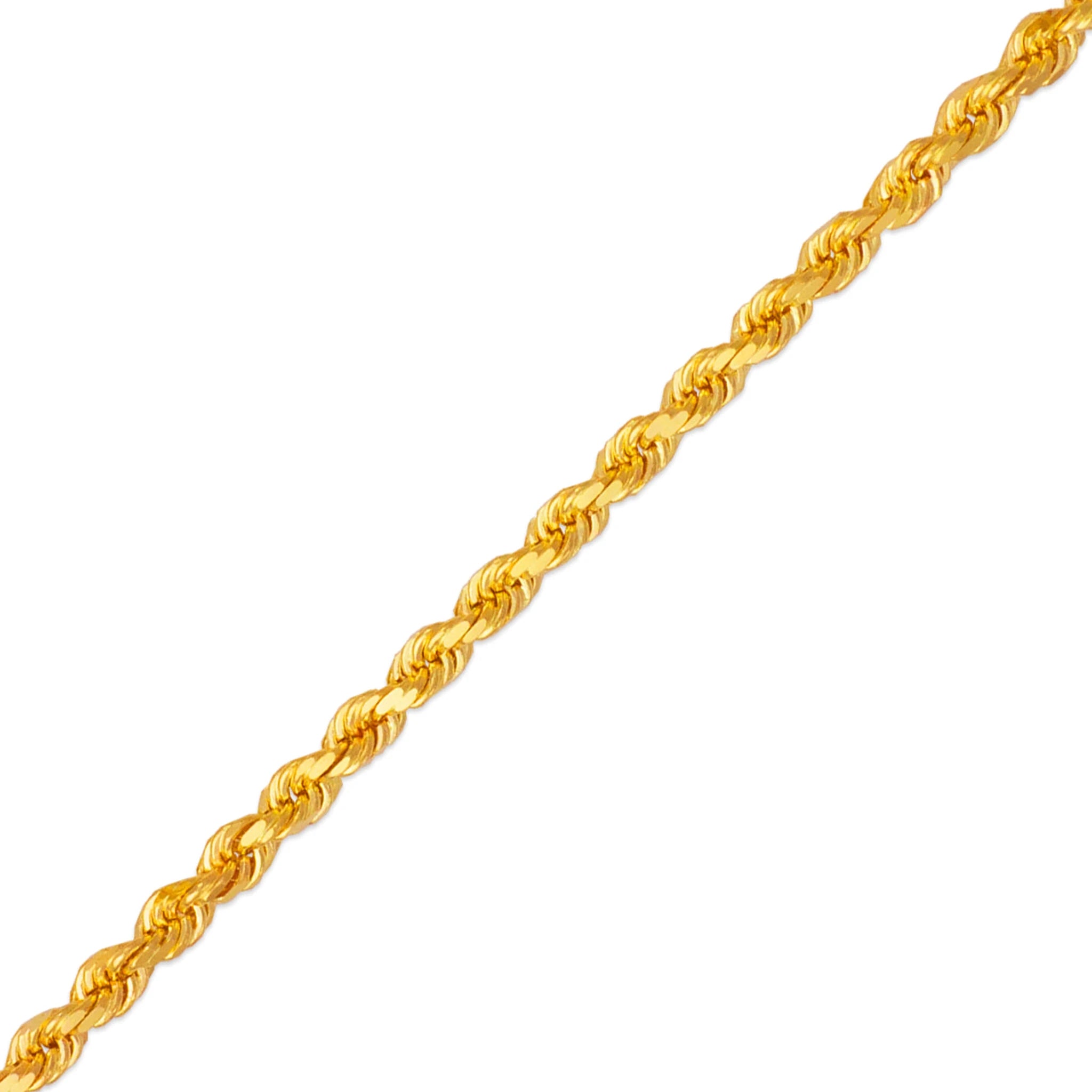 14K Gold Rope Chain – 18" Solid Yellow Gold, 4g Lightweight Unisex Necklace