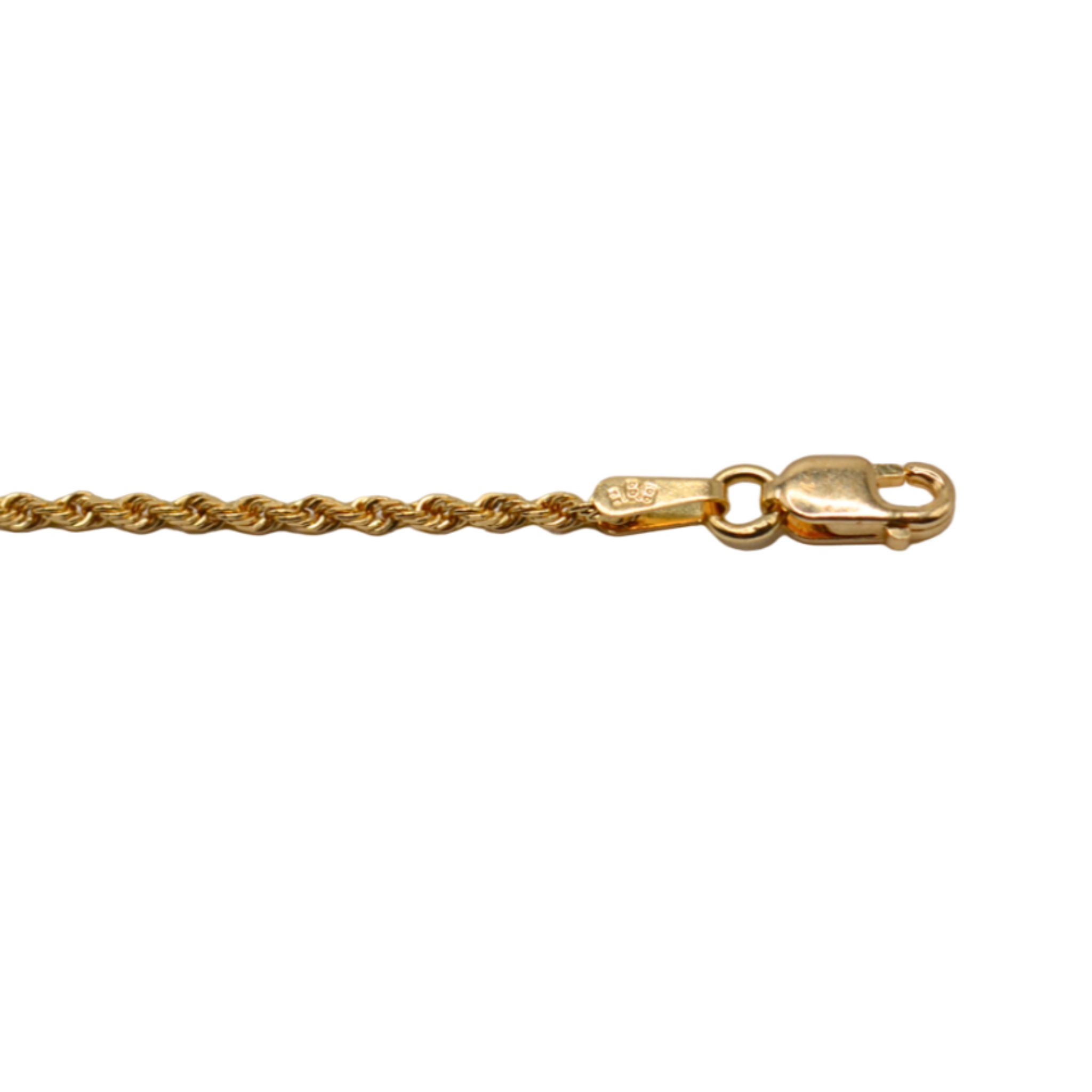 14K Gold Rope Chain – 18" Solid Yellow Gold, 4g Lightweight Unisex Necklace
