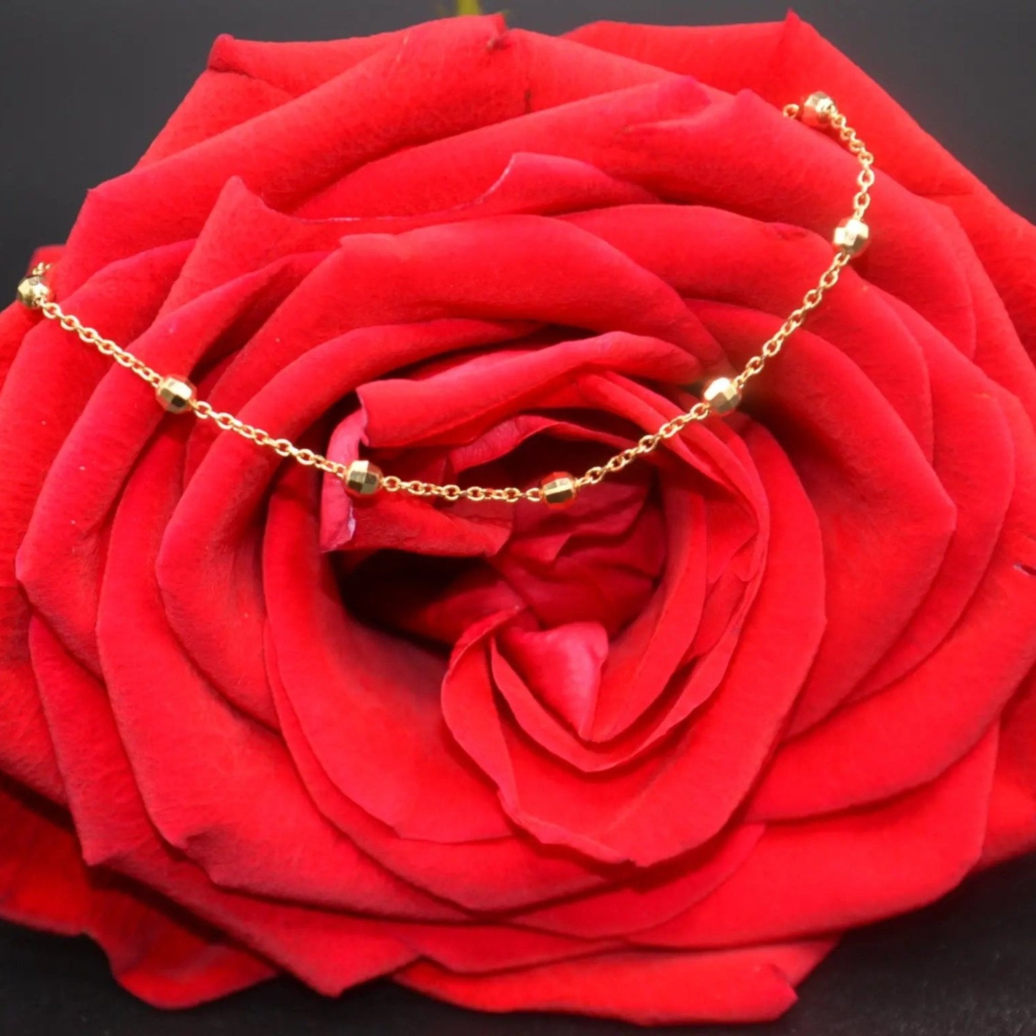 14KT Yellow Gold Stazione Bead Bracelet - Altair Gold